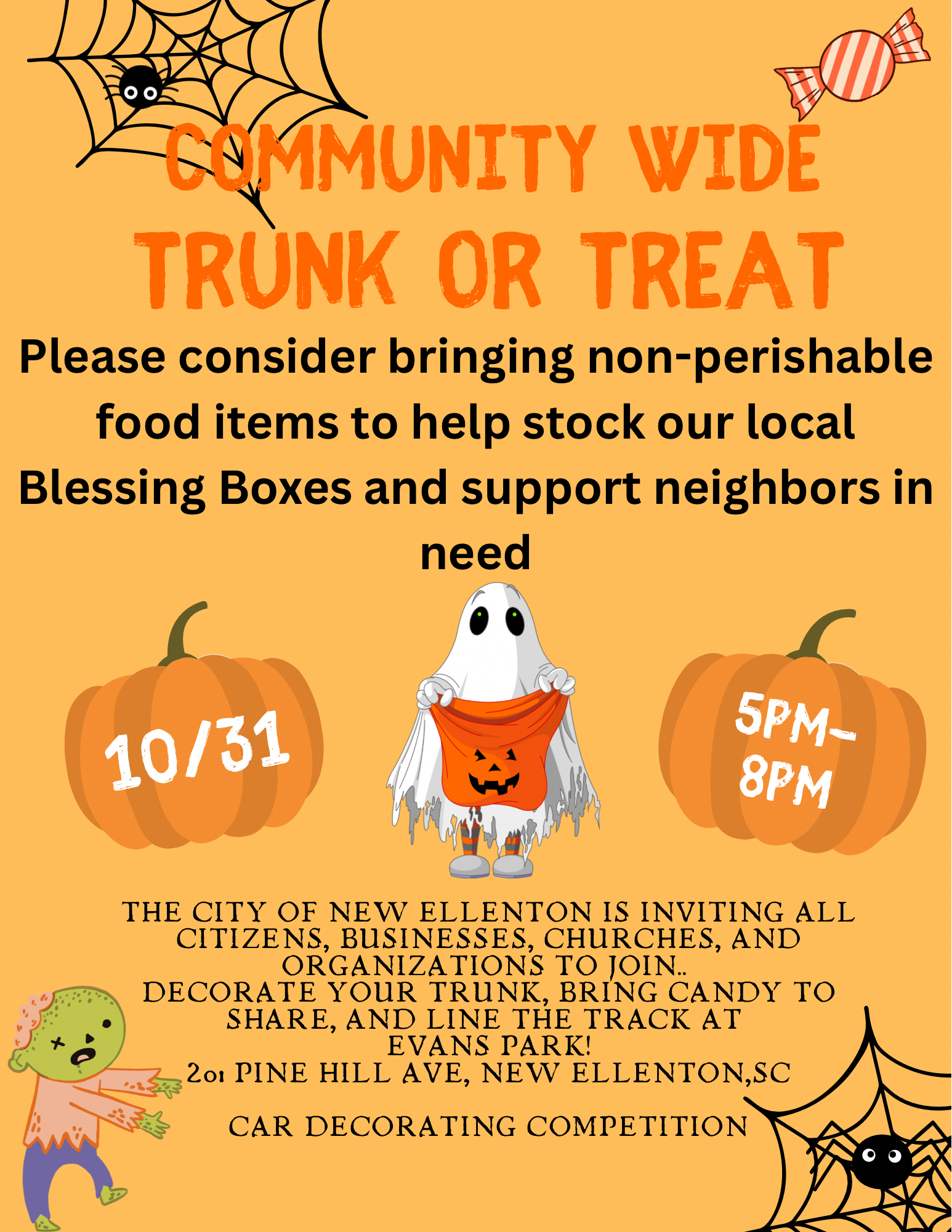trunk or treat with food bank